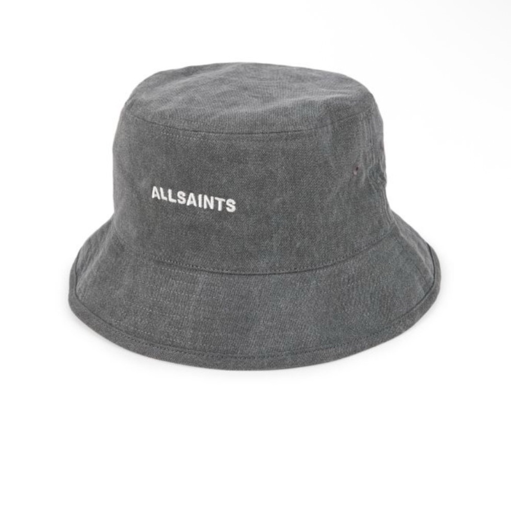 All Saints Black Washed Bucket Hat